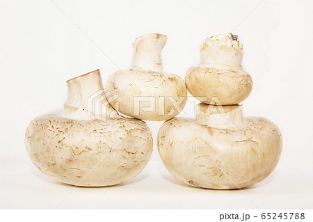 Champignons are laid out in a pyramid. 4 fresh Champignons are laid out in a pyramid. 4 fresh 65245788