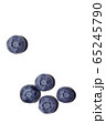 Group of fresh blueberries. Top view. Collection 65245790