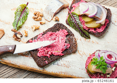 Bruschetta with salted herring Bruschetta with salted herring 65246161