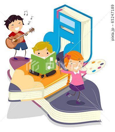 Stickman Kids Music Arts Kid Books Illustration 65247189
