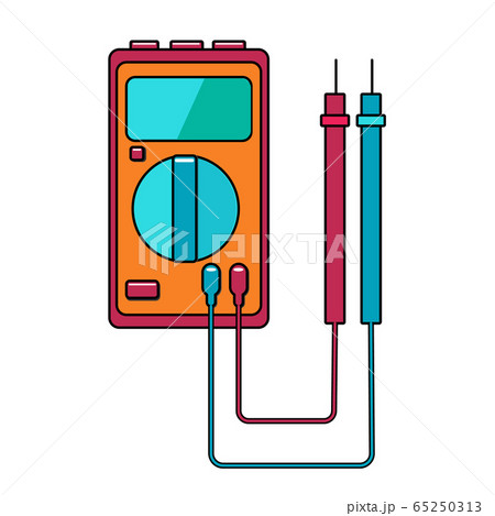 A small red blue electricity meter, tester A small red blue electricity meter, tester 65250313