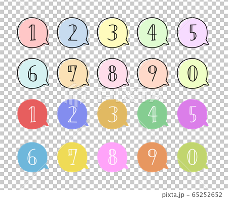 一組手繪數字/簡單/可愛/ 65252652