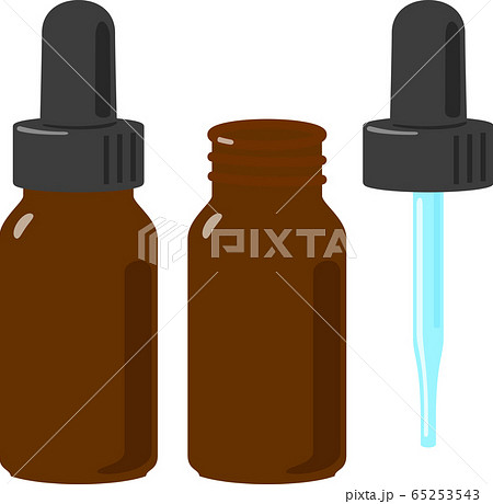 スポイト付きの遮光ビンのイラスト素材