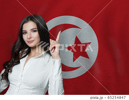 Woman with thumb up. Education or business concept Woman with thumb up. Education or business concept 65254847