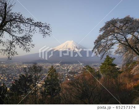 シークレットスポットから撮った朝の富士山 65257374