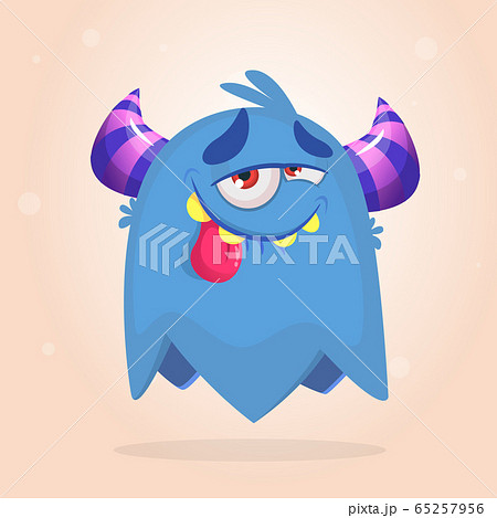 Funny cartoon monster. Vector illustration 65257956