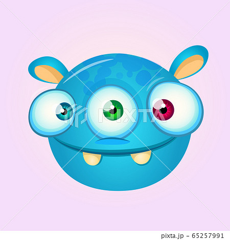 Funny cartoon monster. Vector illustration Funny cartoon monster. Vector illustration 65257991