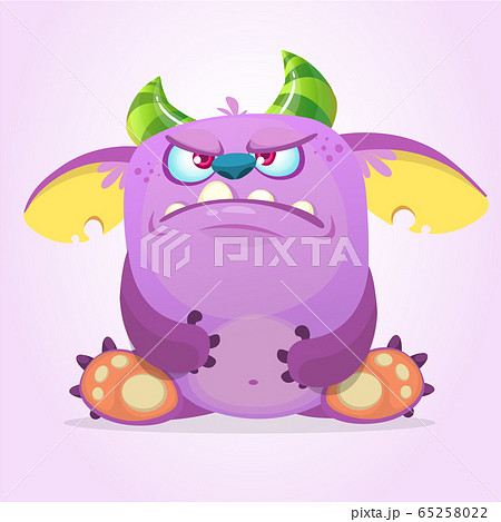 Funny cartoon monster. Vector illustration 65258022
