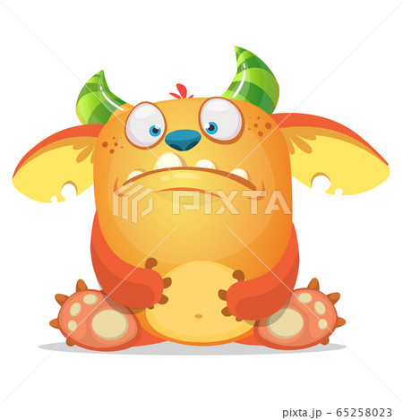 Funny cartoon monster. Vector illustration 65258023