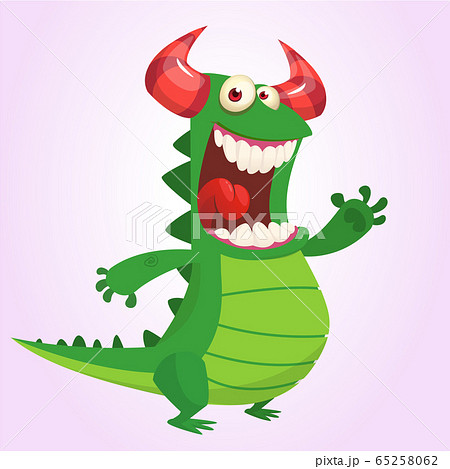 Funny cartoon monster. Vector illustration 65258062
