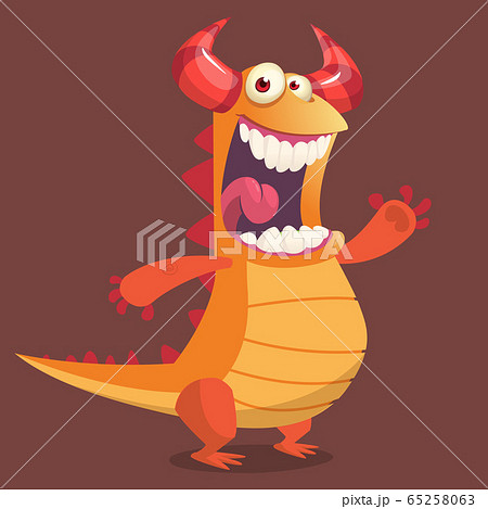 Funny cartoon monster. Vector illustration Funny cartoon monster. Vector illustration 65258063