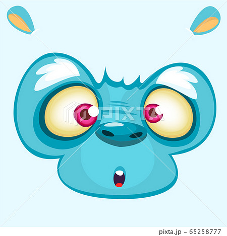 Cartoon monster face. Vector Halloween monster Cartoon monster face. Vector Halloween monster 65258777