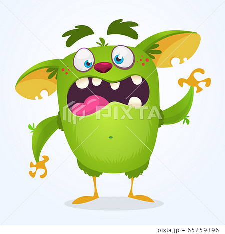 Cartoon funny monster. Halloween vector Cartoon funny monster. Halloween vector 65259396
