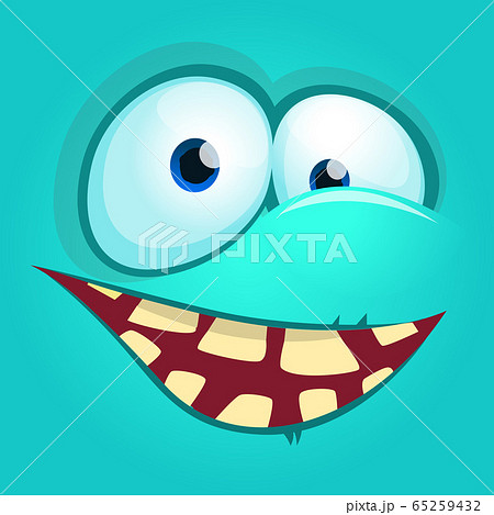 Cartoon monster face. Vector Halloween monster Cartoon monster face. Vector Halloween monster 65259432