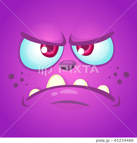 Cartoon monster face. Vector Halloween monster Cartoon monster face. Vector Halloween monster 65259466