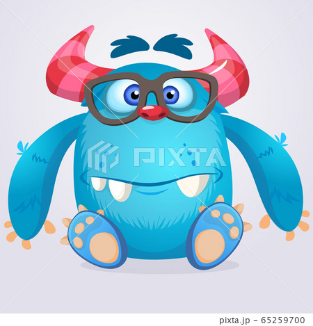 Funny cartoon monster. Vector illustration 65259700