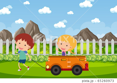 Background scene with kids in the park Background scene with kids in the park 65260973
