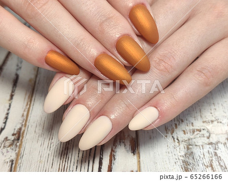 Manicured nails Nail Polish art design. Beauty 65266166
