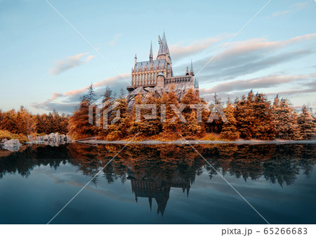 Hogwarts castle at Universal Studio Japan in autumn season Hogwarts castle at Universal Studio Japan in autumn season 65266683