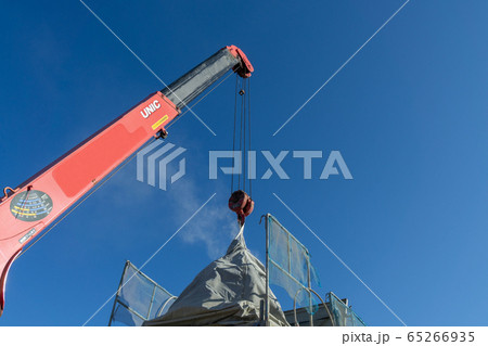 柱状改良　地盤補強　ミキシング状況　セメントスラリー生成　施工管理 65266935