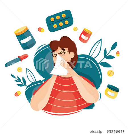 High temperature vector. Infection. Symptoms of the disease and sick. Temperature, cough, runny nose. Epidemic. Pandemic. Coronavirus. Quarantine. Virus attack. With drug, pills and medical stuff. High temperature vector. Infection. Symptoms of the disease and sick. Temperature, cough, runny nose. Epidemic. Pandemic. Coronavirus. Quarantine. Virus attack. With drug, pills and medical stuff. 65266953