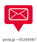 Vector illustration of mail icon. New e-mail symbol. Isolated in white background. 65266987
