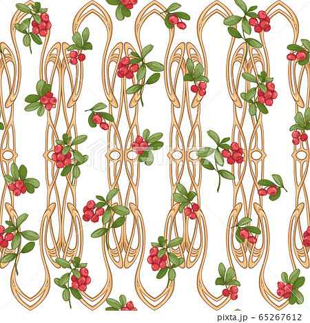 Cranberry. Seamless pattern Cranberry. Seamless pattern 65267612