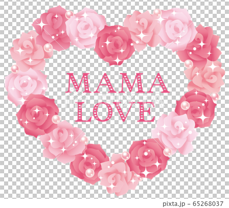 Mother's day rose heart frame 65268037