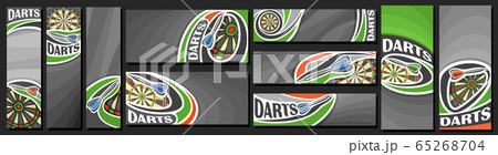 Vector set of Darts Banners 65268704