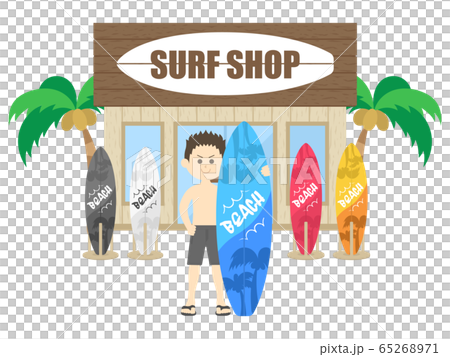 サーフショップのイラスト サーフショップのイラスト 65268971