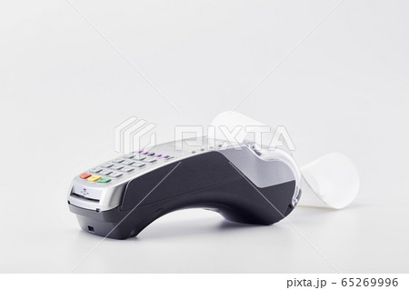 Credit Card Reader On White Background 65269996