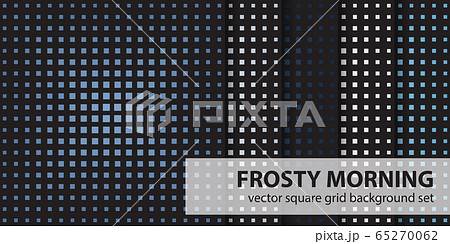 Square pattern set "Frosty Morning". Vector 65270062