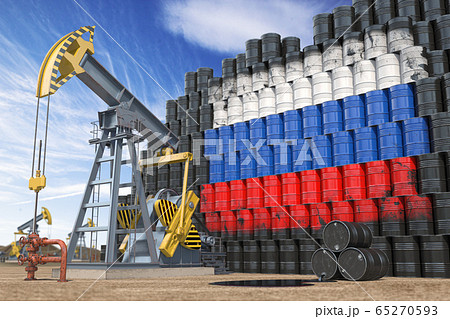 Oil production and extraction in Russia. Oil pump Oil production and extraction in Russia. Oil pump 65270593