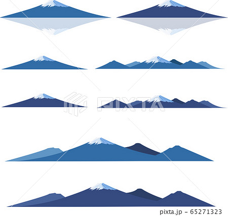 イラスト素材 富士山 背景 山 観光名所 正月 年賀状素材 ベクターのイラスト素材