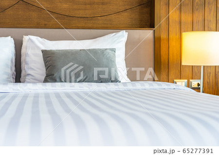 Pillow on bed decoration interior of bedroom interior 65277391