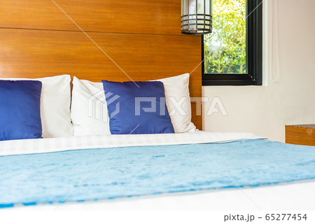 Pillow on bed decoration interior of bedroom interior 65277454