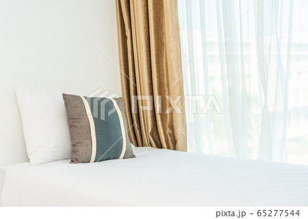Pillow on bed decoration interior of bedroom interior Pillow on bed decoration interior of bedroom interior 65277544