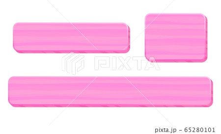 木目調のテロップベース-角丸・ピンク 65280101