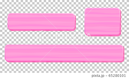 木目調のテロップベース-角丸・ピンク 65280101