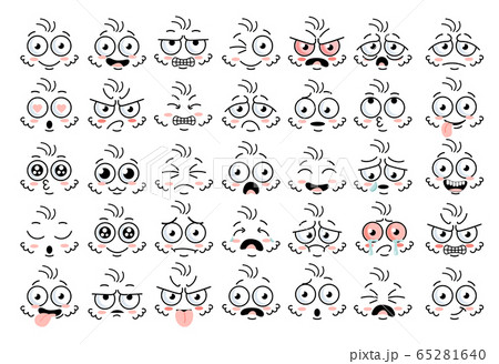 Funny face eye parts with expressions emotion 65281640