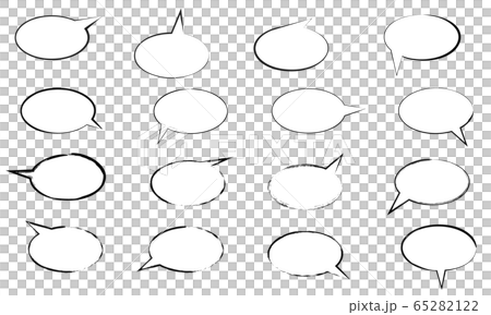 Hand drawn speech bubble frame drawn with a brush Hand drawn speech bubble frame drawn with a brush 65282122