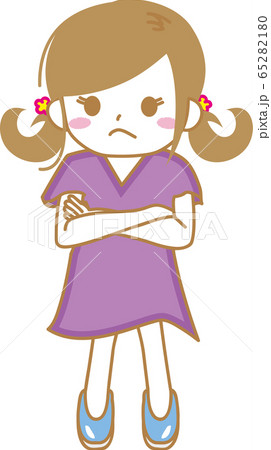 腕組怒り女の子 65282180