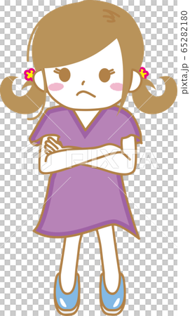 腕組怒り女の子 65282180