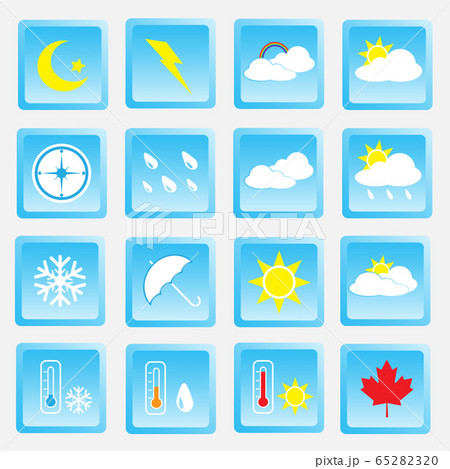 Weather vector icons collection 65282320