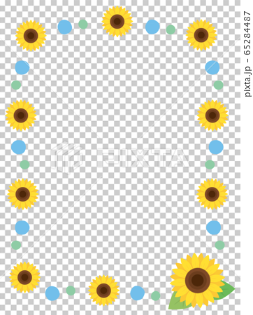 Sunflower Frame Frame Vertical Stock Illustration