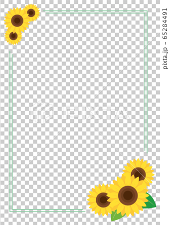 Sunflower Frame Frame Vertical Stock Illustration