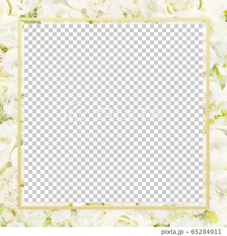背景-フレーム-白バラ 背景-フレーム-白バラ 65284911