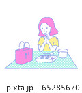食事をテイクアウトする女性 65285670