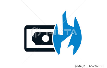 Money wast icon flat style vector illustration.	 65287050