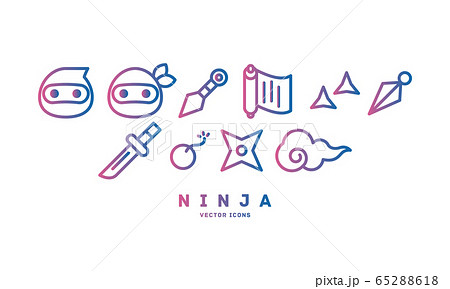 忍者のアイコンセット 65288618
